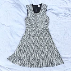 Merona Black and White Sheath/Fit & Flare Dress